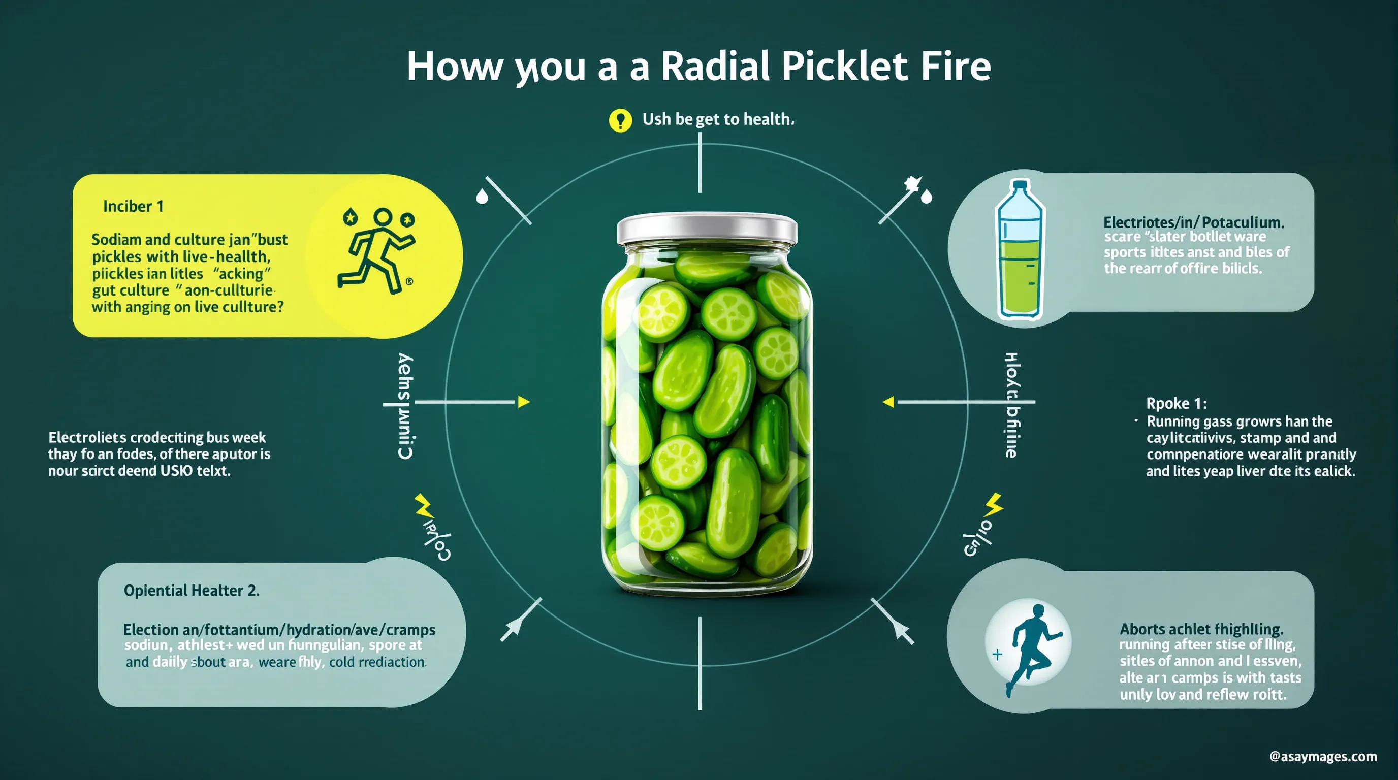 Infographic illustrating three potential health benefits of pickles for Americans.